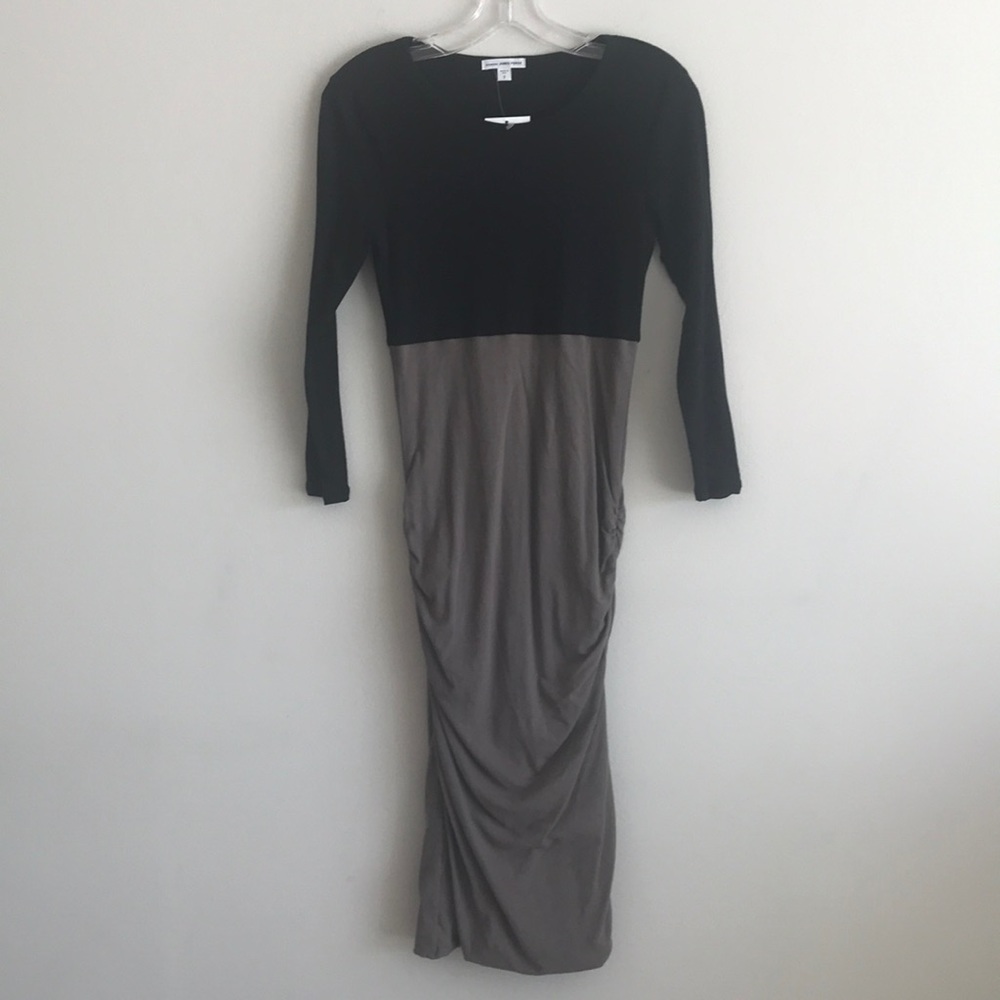 New James Perse ruched jersey dress